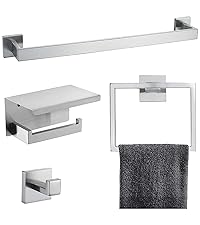 TQKAG 5-Pieces Brushed Nickel Bathroom Hardware Accessories Set 23.6