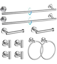 TQKAG 5-Pieces Brushed Nickel Bathroom Hardware Accessories Set 23.6
