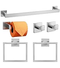 TQKAG 5-Pieces Brushed Nickel Bathroom Hardware Accessories Set 23.6