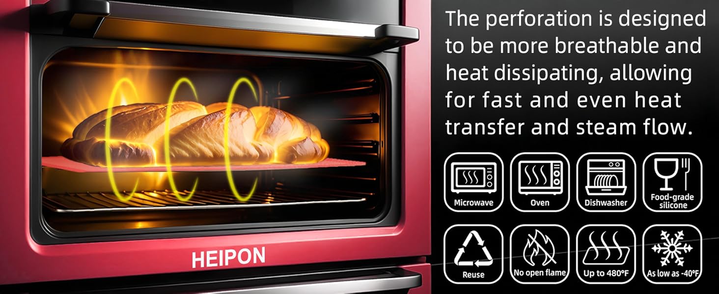 Pink Perforated Baking Mat,Cuttable Baking Mat,23.6