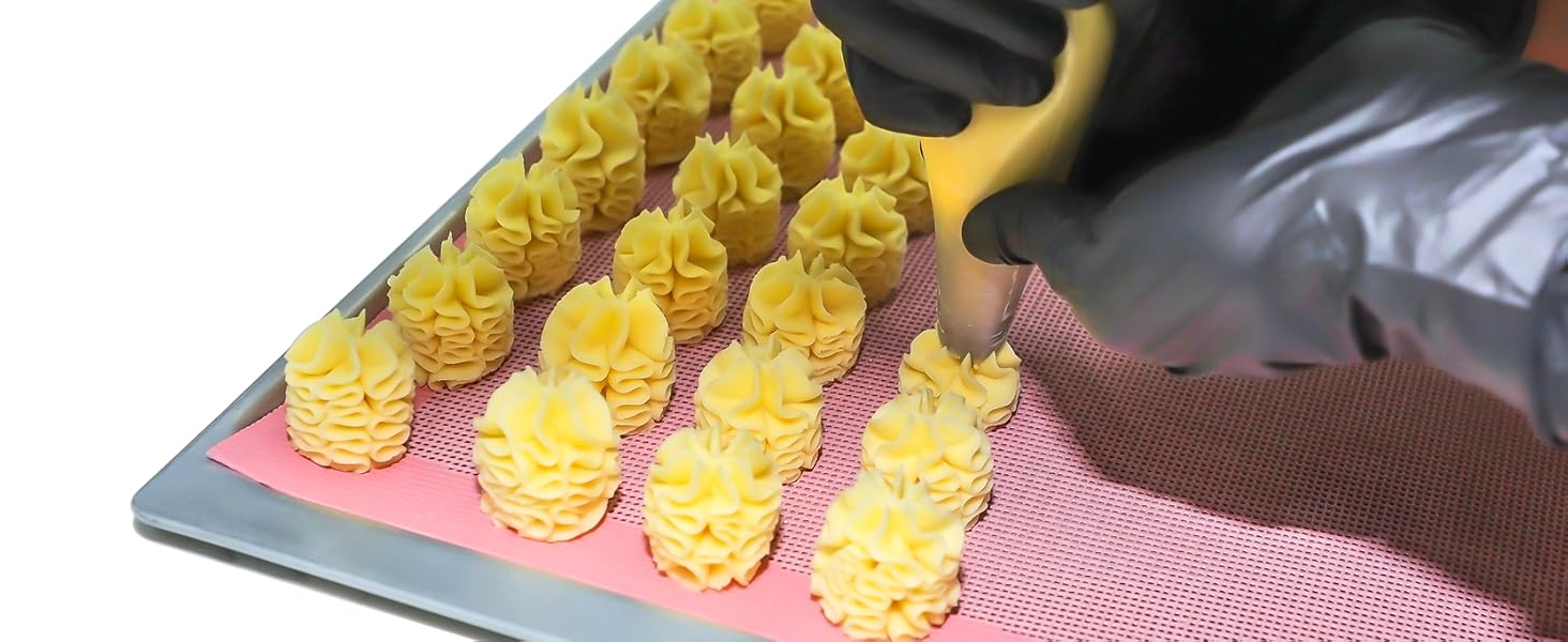 Pink Perforated Baking Mat,Cuttable Baking Mat,23.6