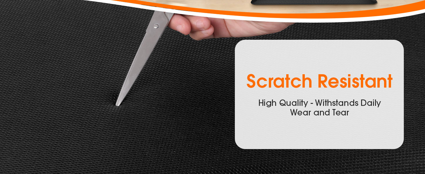 Kitchen Mat, Cushioned Thick Floor Comfort Mat, with Non-Slip Bottom, Water & Stain Resistant, Easy Clean Standing Desk Mat for Kitchen, Sink, Office (17.3