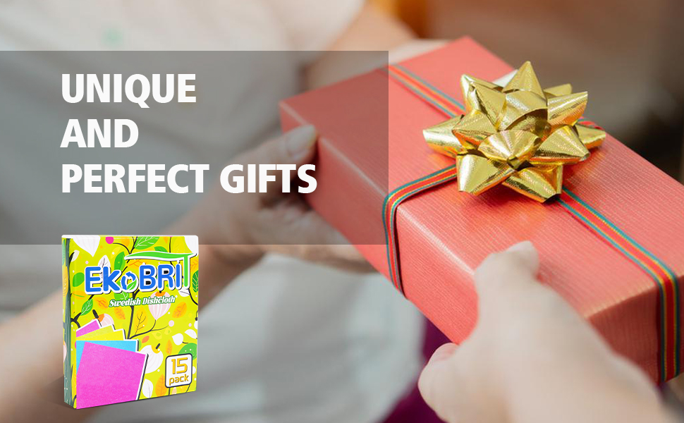 Swedish Dishcloths for Kitchen 15 Pack Reusable Paper Towels, Super Absorbent & Quick Dry, Eco-Friendly Compostable Cleaning Cloths for Dishes, Countertops & Glass, Durable Sponge Cloth Set