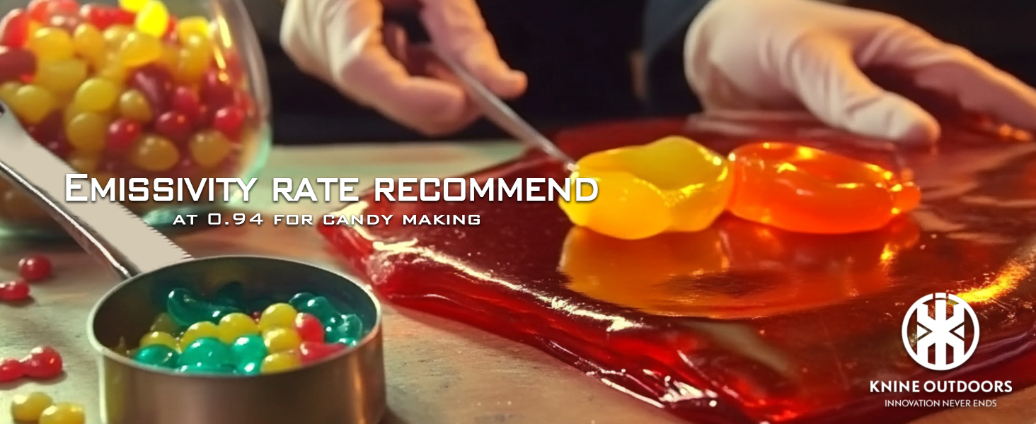 KNINE OUTDOORS Infrared Thermometer Laser Temperature Gun, -58℉ to 1112℉, Single Laser Targeting, Distance to Spot Ratio 12:1, for Cooking, Oven and Meat (White)