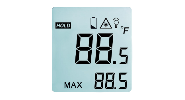 KNINE OUTDOORS Infrared Thermometer Laser Temperature Gun, -58℉ to 1112℉, Single Laser Targeting, Distance to Spot Ratio 12:1, for Cooking, Oven and Meat (White)