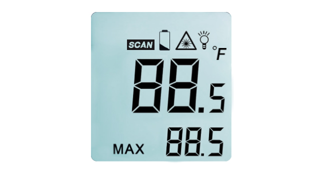 KNINE OUTDOORS Infrared Thermometer Laser Temperature Gun, -58℉ to 1112℉, Single Laser Targeting, Distance to Spot Ratio 12:1, for Cooking, Oven and Meat (White)