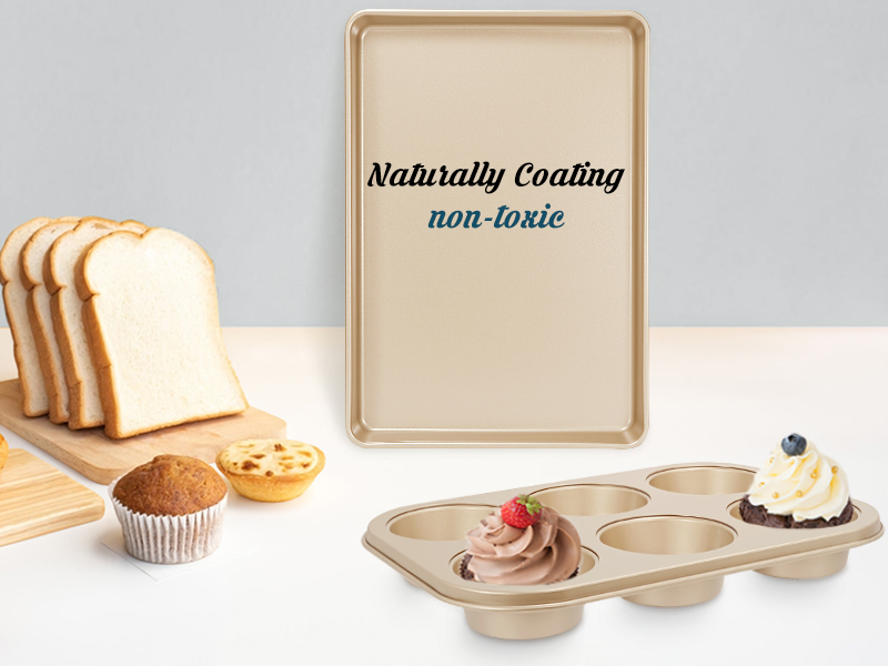 Baking Pans Set, Nonstick Stackable Bakeware Sets, Oven Pans for Cooking, AIVIKI 6 Pieces Baking Sheets Set Including Cookie Sheet, Deep Roaster Pan, Square Pan, Loaf Pan, Muffin Pan, Carbon Steel