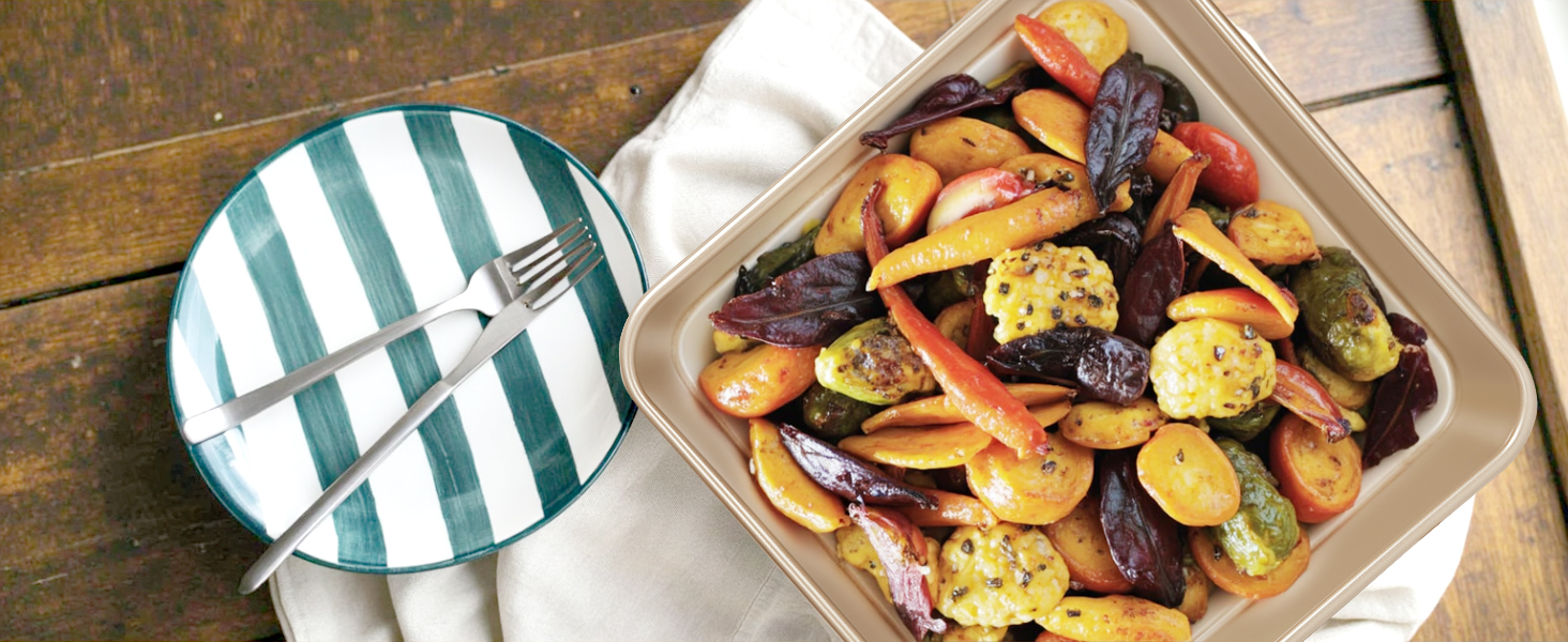 Baking Pans Set, Nonstick Stackable Bakeware Sets, Oven Pans for Cooking, AIVIKI 6 Pieces Baking Sheets Set Including Cookie Sheet, Deep Roaster Pan, Square Pan, Loaf Pan, Muffin Pan, Carbon Steel