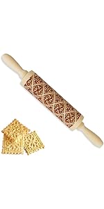 3Pcs Silicone Rolling Pin for Baking Sets,15Inch Pastry Dough Roller with Wooden Handle Silicone Mat and Brush, Non Stick Surface Rolling Pins for Dough Cookie Baking Supplies Kitchen Accessories