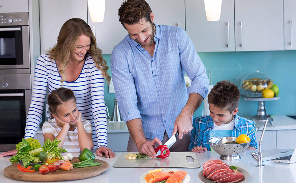 Cutting Board, Stainless Steel Cutting Board for kitchen, Meat,Fruit, Vegetables, S 11.5" * 8"