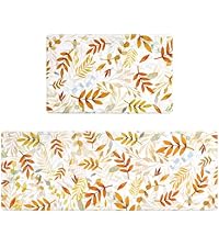 SHACOS Kitchen Rugs Sets of 3 Non Slip Washable Polypropylene Low Pile Absorbent Resist Dirt Kitchen Floor Mat 3 Piece for Entryway, Hallway, Front of Sink (20