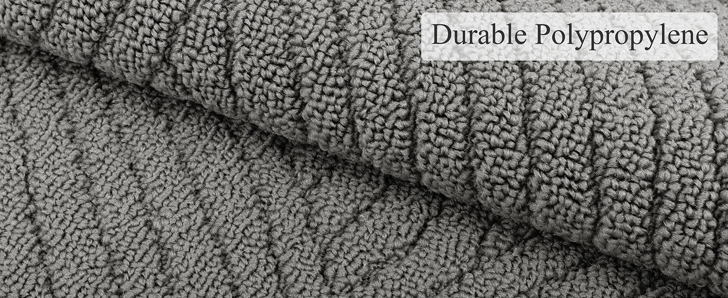 SHACOS Kitchen Rugs Sets of 3 Non Slip Washable Polypropylene Low Pile Absorbent Resist Dirt Kitchen Floor Mat 3 Piece for Entryway, Hallway, Front of Sink (20