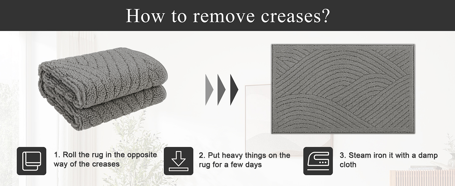 SHACOS Kitchen Rugs Sets of 3 Non Slip Washable Polypropylene Low Pile Absorbent Resist Dirt Kitchen Floor Mat 3 Piece for Entryway, Hallway, Front of Sink (20