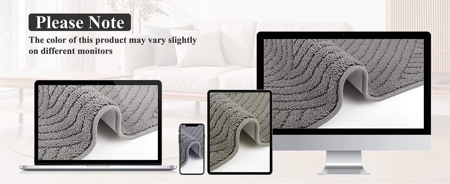 SHACOS Kitchen Rugs Sets of 3 Non Slip Washable Polypropylene Low Pile Absorbent Resist Dirt Kitchen Floor Mat 3 Piece for Entryway, Hallway, Front of Sink (20