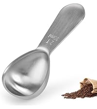 Doosu 1 Tablespoon Coffee Scoop - 18/8 Stainless Steel Heavy Duty Measuring Spoon with Short Handle, Food Grade Metal Tbsp Scoop for Ground Coffee Beans Tea Sugar Powder (15ml)