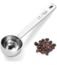 Doosu 1 Tablespoon Coffee Scoop - 18/8 Stainless Steel Heavy Duty Measuring Spoon with Short Handle, Food Grade Metal Tbsp Scoop for Ground Coffee Beans Tea Sugar Powder (15ml)