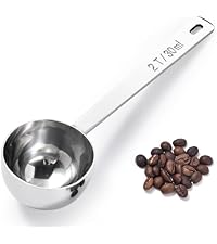 Doosu 1 Tablespoon Coffee Scoop - 18/8 Stainless Steel Heavy Duty Measuring Spoon with Short Handle, Food Grade Metal Tbsp Scoop for Ground Coffee Beans Tea Sugar Powder (15ml)