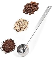 Doosu 1 Tablespoon Coffee Scoop - 18/8 Stainless Steel Heavy Duty Measuring Spoon with Short Handle, Food Grade Metal Tbsp Scoop for Ground Coffee Beans Tea Sugar Powder (15ml)