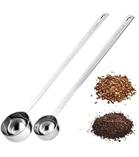 Doosu Measuring Spoons Set of 5-18/8 Stainless Steel Heavy Duty Teaspoons Tablespoons with Engraved Metric & US Measurements, Metal Measure Spoon for Dry and Liquid Ingredients, Dishwasher Safe