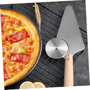 PRETYZOOM Pizza Knife Shovel 11.61 Inch Stainless Steel Blade Cake Spatula Multipurpose Pizza Cutter for Home Restaurant Pizzeria Kitchen Use