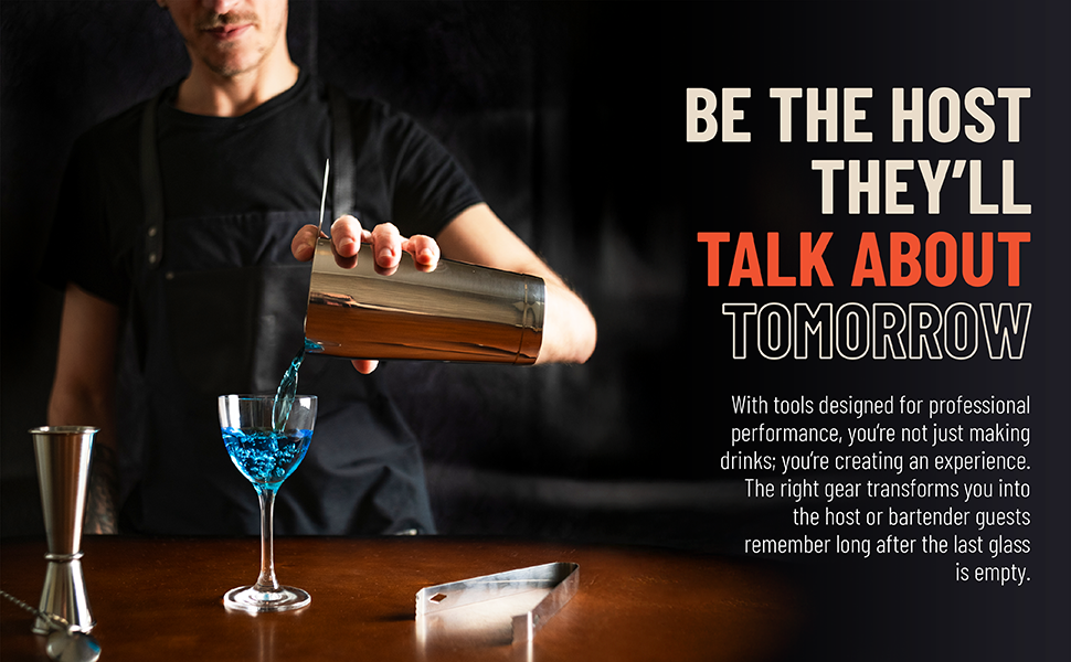 Mixology Bartender Kit with Boston Cocktail Shaker - 9pc Stainless Steel Bar Tool Set - Drink Mixer, Cocktail Accessories, Home Bar Essentials, Martini Barware Set, Men or Women Bartending Gift