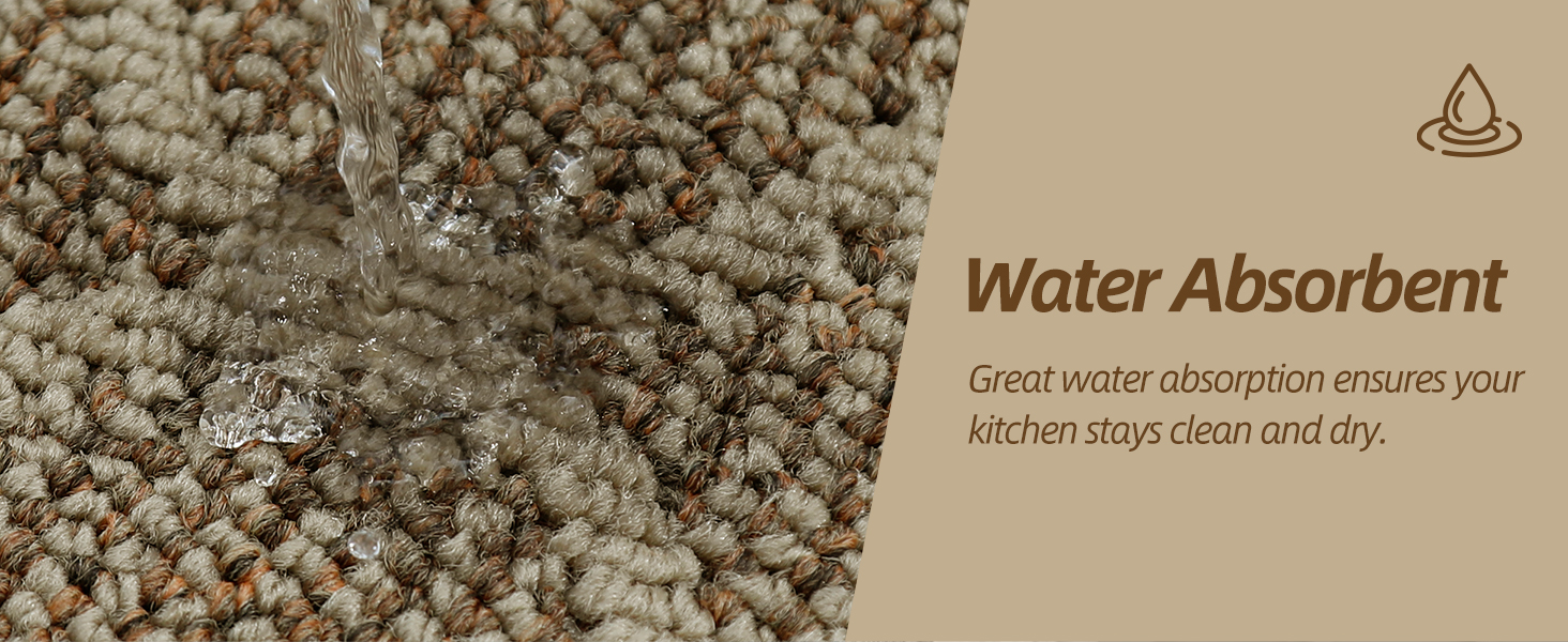 COSY HOMEER Kitchen Rug Non Slip Washable 24