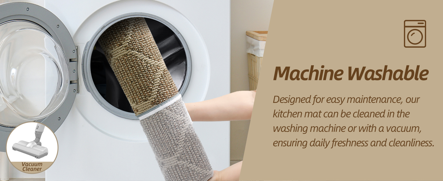 COSY HOMEER Kitchen Rug Non Slip Washable 24