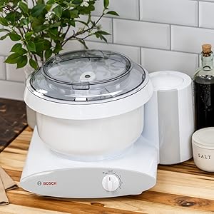 Bosch Blender Bundle - White Universal Plus Mixer, Dough Hook Extender, and Blender