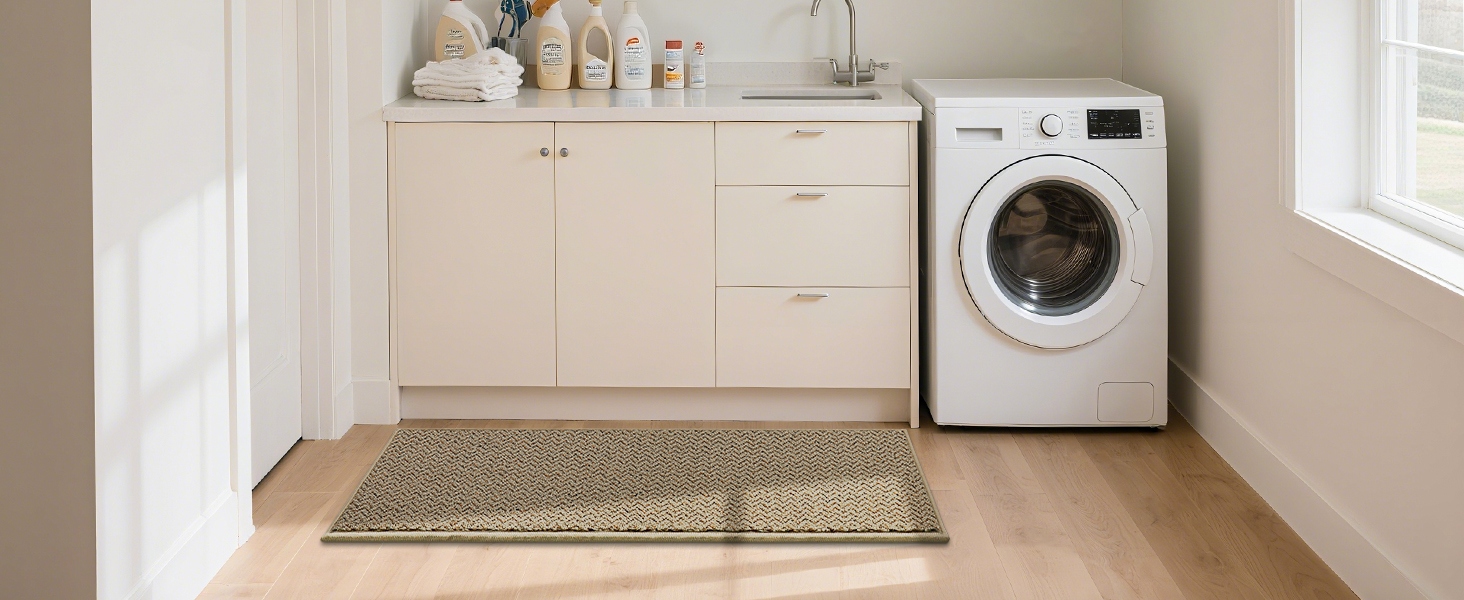 COSY HOMEER Kitchen Rugs and Mats 2PCS Non Slip Kitchen Mats for Floor Washable Stain Resistant Kitchen Runner Rug Sets Absorbent Kitchen Floor Mat 20