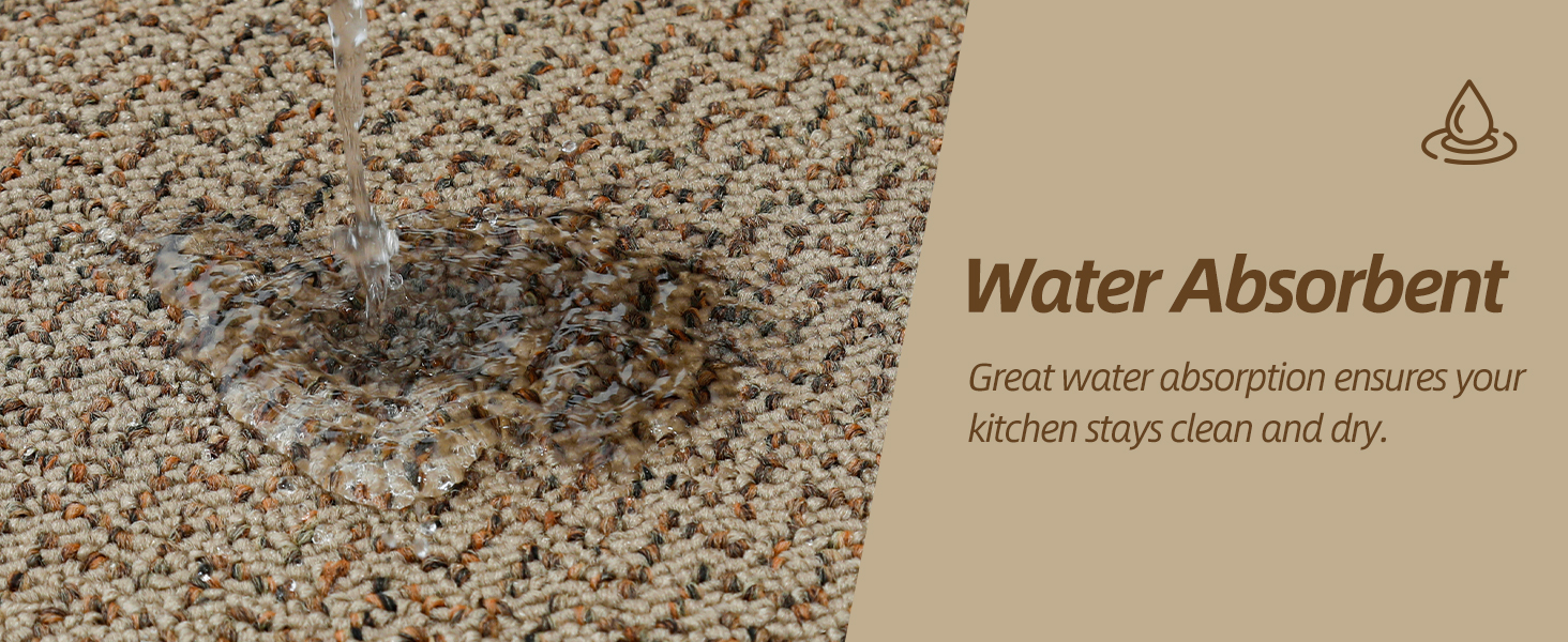 COSY HOMEER Kitchen Rugs and Mats 2PCS Non Slip Kitchen Mats for Floor Washable Stain Resistant Kitchen Runner Rug Sets Absorbent Kitchen Floor Mat 20