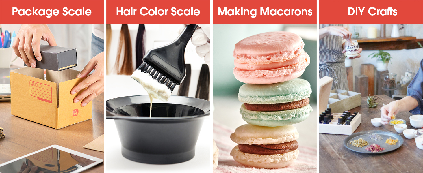 Mik-Nana Food Scale, 22lb Digital Kitchen Scale with 6 Units Tare Function & LCD Display, Stainless Steel Weight Grams and Ounces for Baking, Cooking and Meal Prep (Batteries Included)