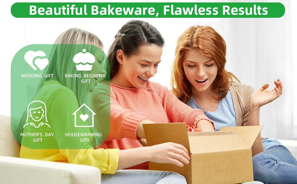 11-Piece Nonstick Baking Pans Set - Professional Grade Carbon Steel Bakeware with Premium Coating- Dishwasher Safe, Stackable, Oven Safe to 450°F (Black)