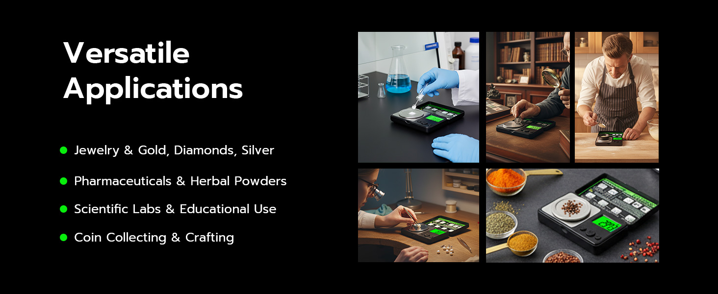 Wigearss Digital Milligram Scale 50g x 0.001g, Mini Precision Scale with Tare weight Function,Calibration Weight ＆ Backlit LCD Display, Pocket Micro Scale for Weighing Powder, Gold, Jewelry, Mini Food