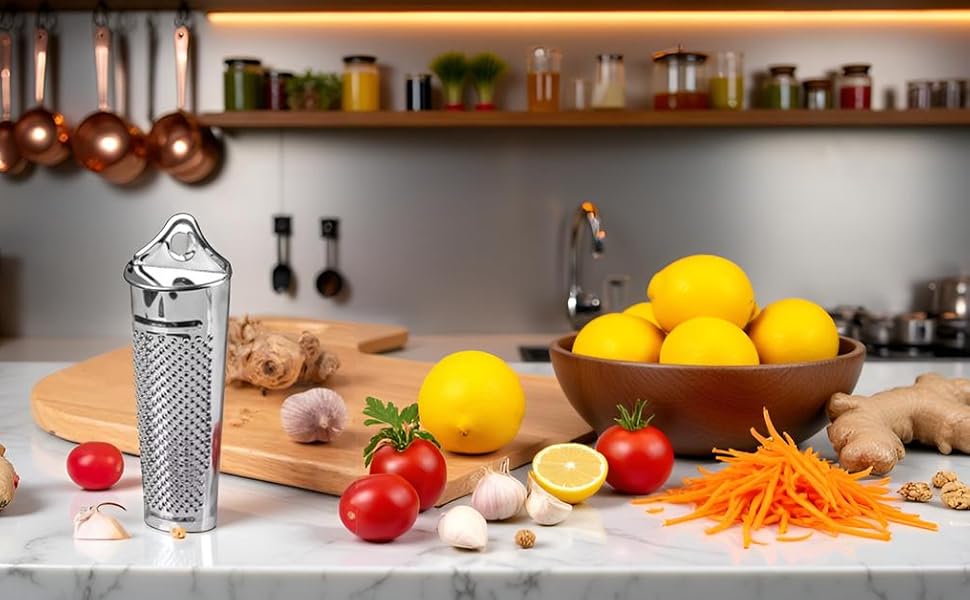 Multifunctional Kitchen Grater and Zester, Ginger, Garlic, Nutmeg, Nut, Walnut and Lemon Tool, Peelers, Slicers and Graters for Kitchen