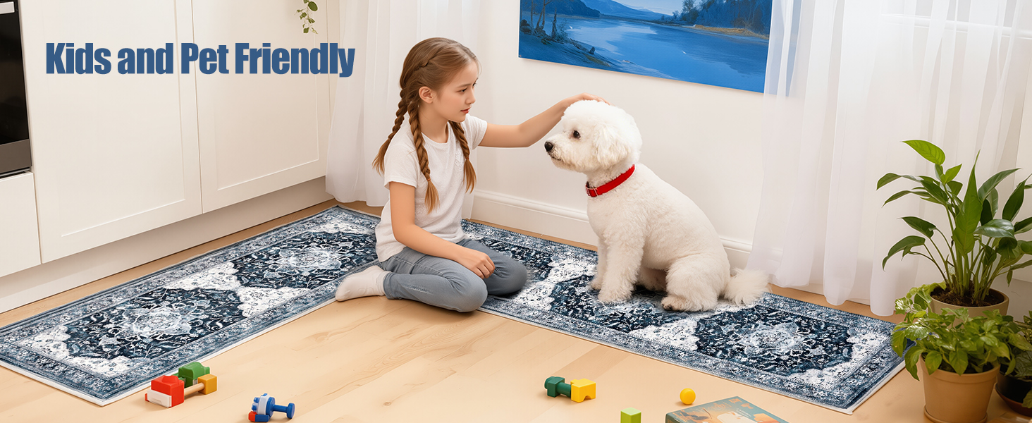 Kitchen Rug Set 3Pcs, Boho Rug Sets Non Slip Washable for Floor Thick Farmhouse Kitchen Decor Runner Rugs for Kitchen, Entryway，Laundry, Hallways 20''x32''+20''x48''+20''x59