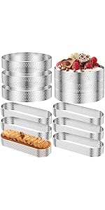24 Pack 4 Inch Cookie Rings for Baking, Stainless Steel English Muffin Rings Double Rolled, Round Metal Cooking Pastry Ring Baking Molds for Cookies Dessert Crumpets Baking Food Making Tool (4 inch)