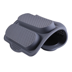 Hamburger Bun Pan and Baguette Pan With Spatula Brush, Silicone Hamburger Bun Pans for Baking, Nonstick French Bread Baking Pan for Baking Homemade Bread (Black)