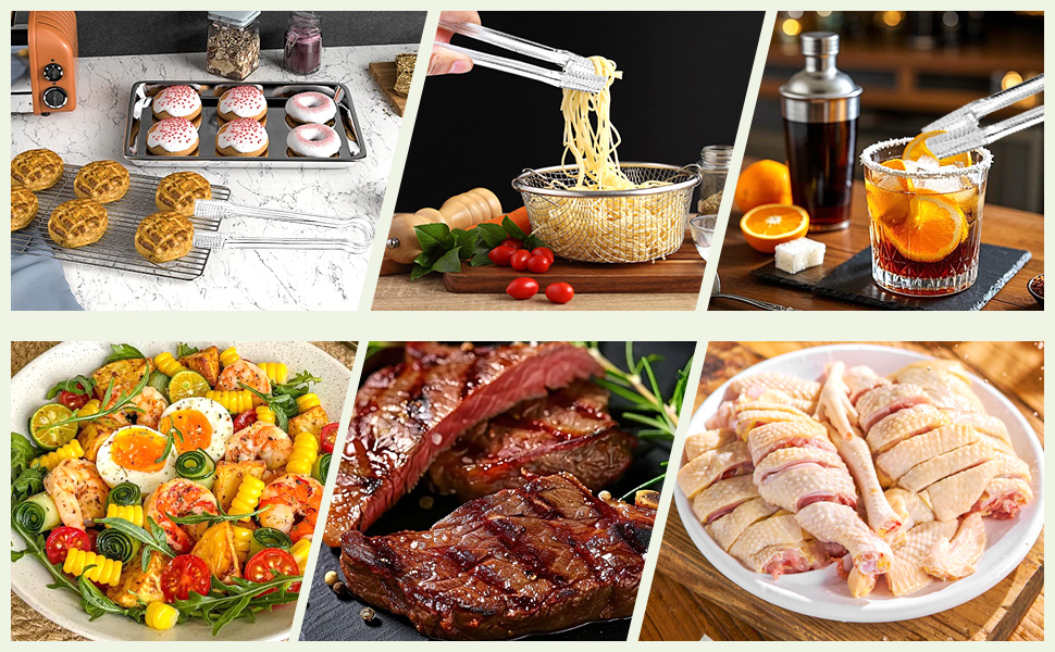 8 PCS Plastic Serving Tongs, 6.3 Inches Disposable Clear Tongs, Kitchen Small Serving Utensil Tongs for Party Catering Buffet Bakery Salad Cookies Ice