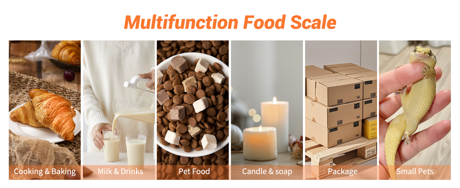 YFL Wireless Kitchen Scale with Detachable Remote Display, 33lb High Precision Digital Scale 1g/0.1oz, Tare Function 7 Units Food Scale for Cooking, Baking, Meal Prep & Dieting