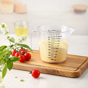 Measuring Cup Set, HIA 3PCS Plastic Liquid Measuring Cups for Prepping, Baking and Cooking, Dishwasher Safe (4, 1.5 and 3/4 Cup)