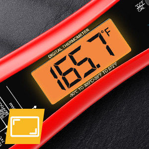 Meat Thermometer Digital, Instant Read Meat Thermometer for Grill and Cooking, with Bottle Opener, Backlight & Calibration Food Thermometer, Kitchen Gadgets for BBQ, Turkey, Candy, Liquids