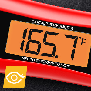 Meat Thermometer Digital, Instant Read Meat Thermometer for Grill and Cooking, with Bottle Opener, Backlight & Calibration Food Thermometer, Kitchen Gadgets for BBQ, Turkey, Candy, Liquids