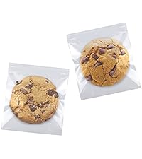 SUREHOME Cookie Bags Small Brown Paper Bags with Window 100 Pcs Thank You Stickers 5.7 x 6.5 Inch Individual Heat Sealable Kraft Bakery Bags for Gift Giving, Treats, Snacks, Baked Goods Packaging