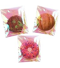 SUREHOME Cookie Bags Small Brown Paper Bags with Window 100 Pcs Thank You Stickers 5.7 x 6.5 Inch Individual Heat Sealable Kraft Bakery Bags for Gift Giving, Treats, Snacks, Baked Goods Packaging