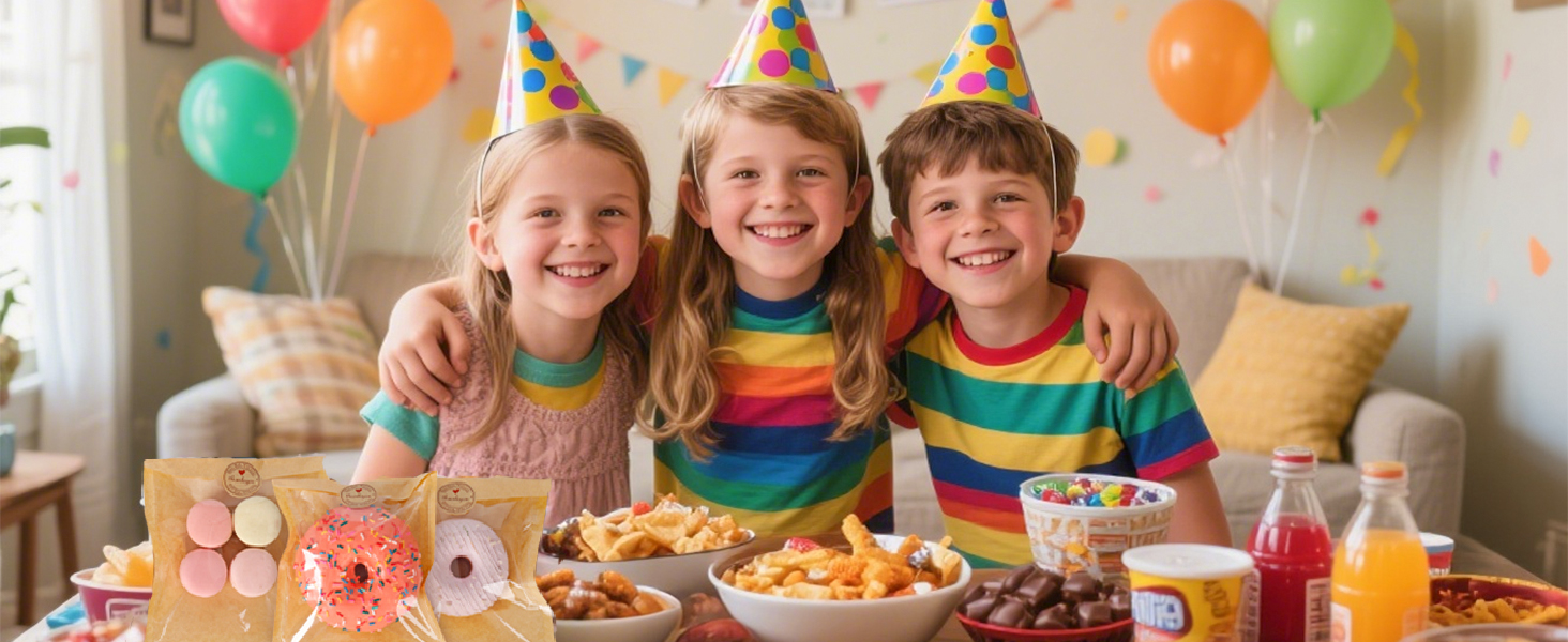 SUREHOME Cookie Bags Small Brown Paper Bags with Window 100 Pcs Thank You Stickers 5.7 x 6.5 Inch Individual Heat Sealable Kraft Bakery Bags for Gift Giving, Treats, Snacks, Baked Goods Packaging