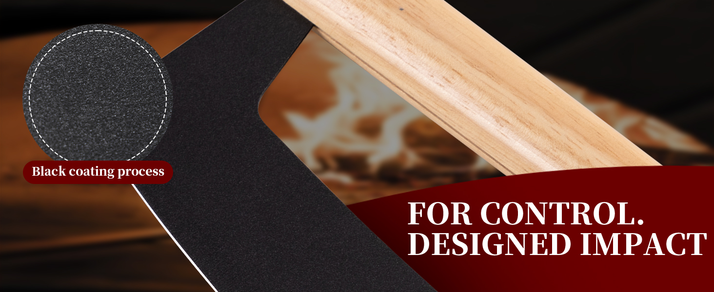 16-Inch Pizza Cutter Rocker Blade, Food Grade Stainless Steel Slicing Knife & Sharp, Rust-Proof, Stylish Rubberwood Wood Handle, Protective Cover - Professional Pizza Oven Accessories, Black