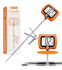 BOMATA 2-Pack Candy Thermometer with Pot Clip, Waterproof IP67 and 2.5