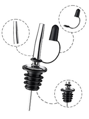 12 Pack Leak-Proof Dust Cap Wine Pourers,Stainless Steel Bottle Pourers for Alcohol, Olive Oil & Syrups- Fast, Controlled Pouring,Bar & Home Kitchen Accessories