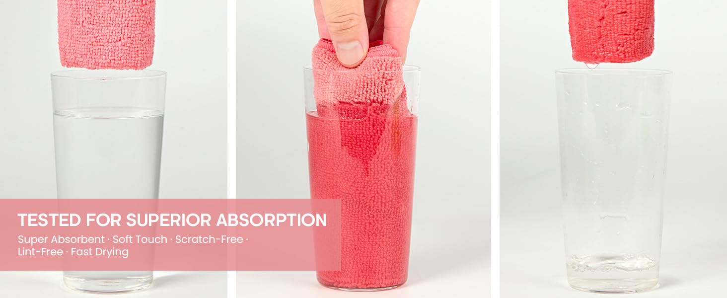 Microfiber Cleaning Cloth, 12 Pack Assorted Color Cleaning Rags for Housekeeping, Colorful Reusable Microfiber Towels for Car, Kitchen, Bathroom and Household Cleaning Supplies, 11.8