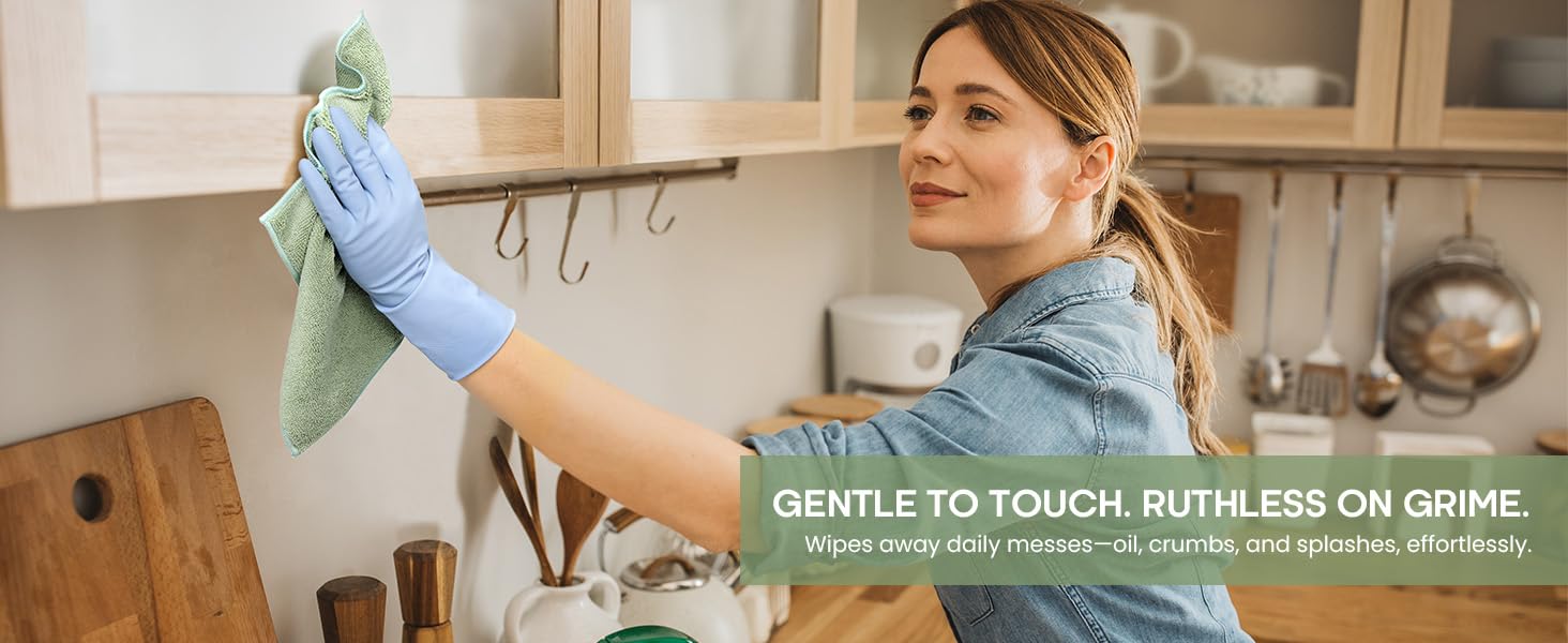 Microfiber Cleaning Cloth, 12 Pack Assorted Color Cleaning Rags for Housekeeping, Colorful Reusable Microfiber Towels for Car, Kitchen, Bathroom and Household Cleaning Supplies, 11.8